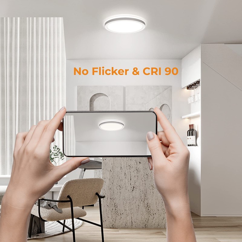 BLNAN LED Flush Mount Ceiling Light, 9 Inch 18W 3000K/4000K/5000K