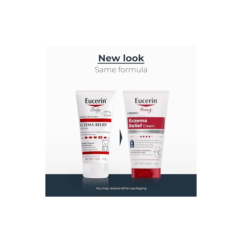 Crema de alivio corporal Eucerin bebé eccema, 5 onzas