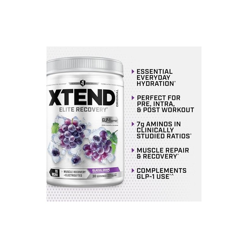XTEND Suplemento alimenticio BCAA Sabor Uva, 390g