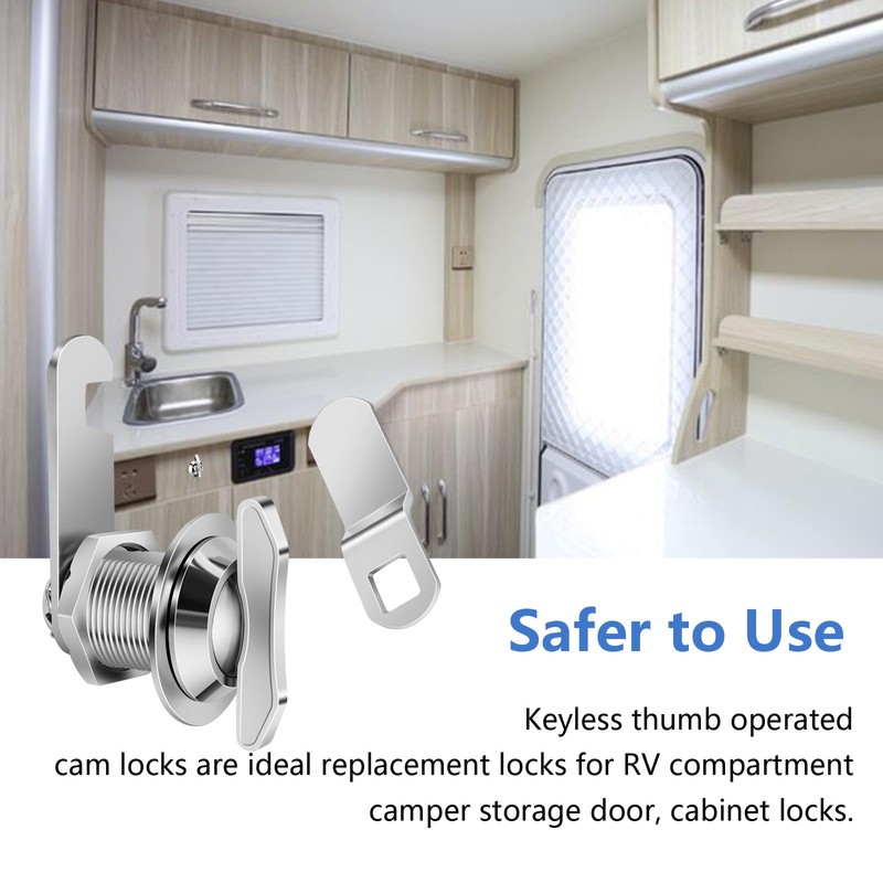 Sissinda Thumb Operated Offset Cam Lock, 5/8" Cylinder Fits on