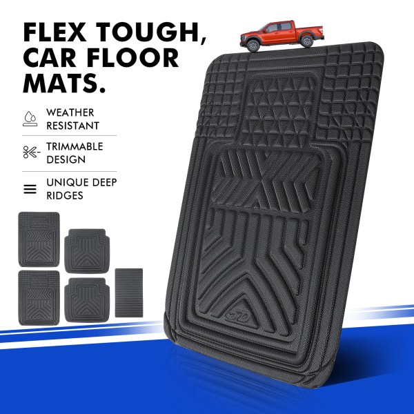 Unbranded All-Weather Floor Mats Front&Back Protector Anti-Slip For Dodge Ram