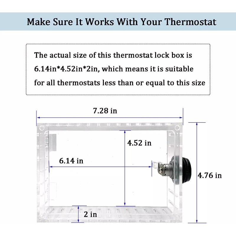 Unbranded Universal Large Thermostat Guard W/Combination Lock Box W/Changeable Combination