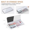 SELEAD Desktop Glass Whiteboard with Organizer & Built-in Mirror, Small
