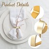 Napkin Rings Pack of 10 Elegant Napkin Buckles Metal Napkin