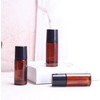 Qintreesify 2Pcs Brown 30ml Glass Essential Oil Roller Bottles Refillable