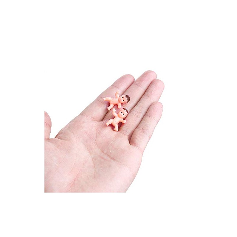 CCINEE 60 Pieces 1 Inch Mini Plastic Babies for Baby