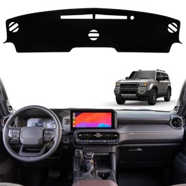 INUBOXES Non-Slip Dash Cover Mat Sunshield Protector Pad Compatible with Toyota Land Cruiser Prado 250 J250 LC250 2024 2025 Dashboard Cover Accessories Pad (（Black Trim）, （Without HUD）)