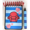 Handy Dandy Notebook Handcrafted Blue Stripes Notebook -LOVE DAY