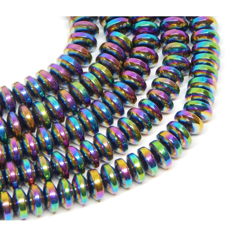 Pack of 85 Hematite Beads 6 mm x 2.5 mm