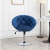 Roundhill Furniture Noas Velvet Upholstered Tufted Back Swivel Accent Chair,