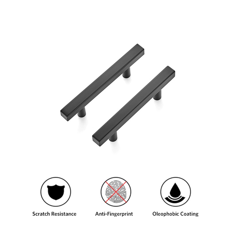 Ravinte 50 Pack 5 inch Square Cabinet Pulls Matte Black