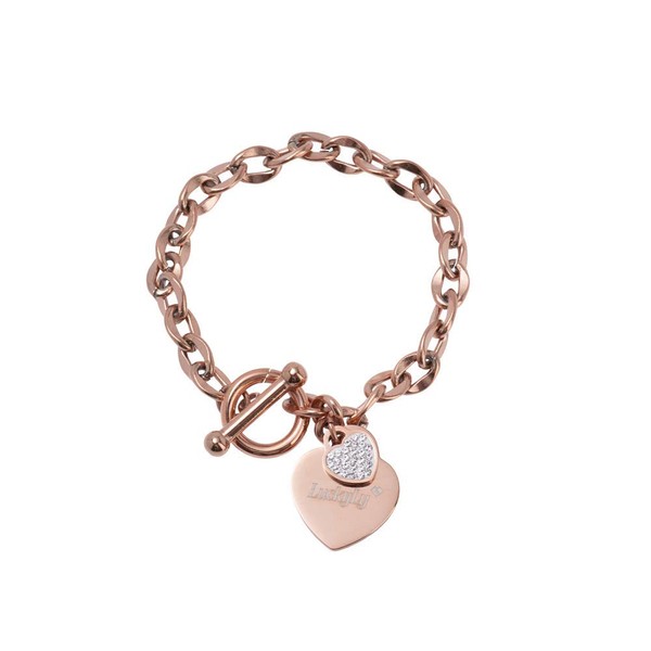 LuckyLy Pulseras Mujer con Dijes de Corazón con Zirconia Cúbica,