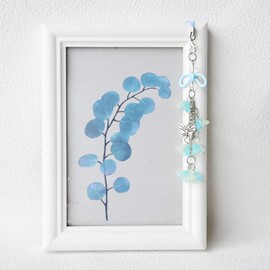 THSOGO Flower Phone Charm Cute Aesthetic Bag Charm For Phone Bag Keychain Airpods Camera Pendants Decor Accessories（Blue）