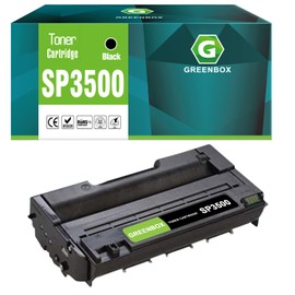 GREENBOX Compatible SP3500 406989 Black Toner Cartridge 6,400 Pages Compatible for Aficio SP3500 SP3500DN SP3500N SP3500SF SP3510 SP3510DN SP3510SF Printer (1 Black)