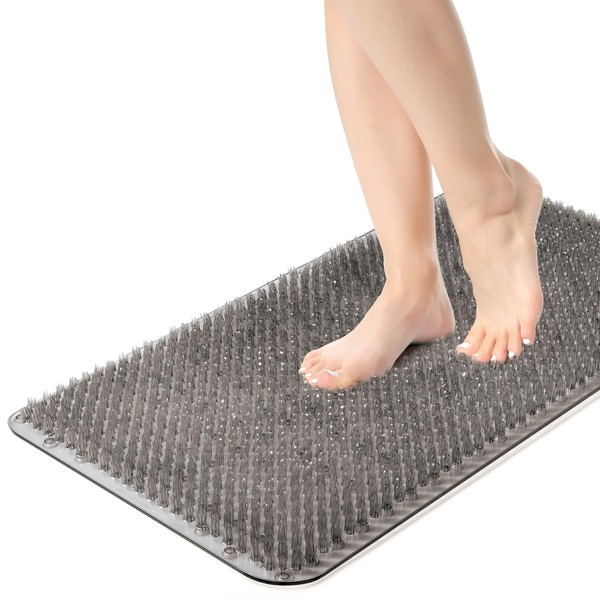 Yolife Shower Foot Scrubber Mat, Anti-Slip Bath Mat with Scrub