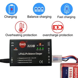 E4AC 30W RC Battery Chargers Input AC 100V-240V Charging for RC Car Drone Truck Helicopter 2S 3S 4S LIPO Life Battery Pack 1A 2A 3A Current Charging with T and XT60 Plug