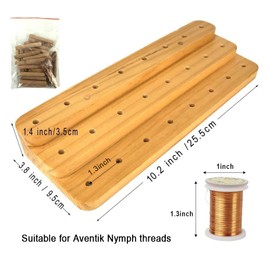 Riverruns Fly Tying Thread Spool Stand Nature Wood Spool Station Hand Made Travelling