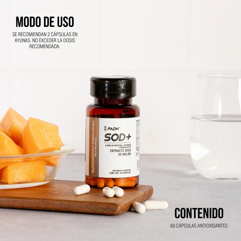 Sod+ Superóxido Dismutasa Antioxidante 60 Cáps Padn - 2 Pack