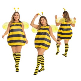 cuteDIY cuteDIY Bienenkostüm Erwachsene Bienen Kostüm Damen Faschingskostüme Fasching Kostüm Karneval Schwangere