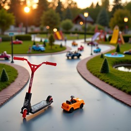 Myuiao Red Mini Finger Scooter, Cute Mini Skateboards Plastic Finger Skateboards Finger Sport Interactive Photography Props Finger Boards and Finger Bikes （1Pc Random Red）