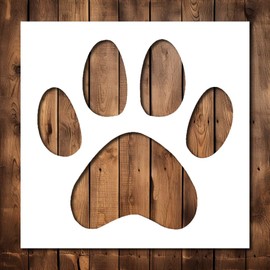 1 Pcs Paw Stencil Template - Reusable Dog Bear Cat Stencils for Painting on Wood, Glass, Wall Rock, Walls, Canvas, Glassware, Spray Painting, Airbrushing (8 x 8)