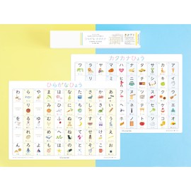 Enchantée Learning Japanese Hiragana and Katakana Chart A3 Rounded Corners Waterproof