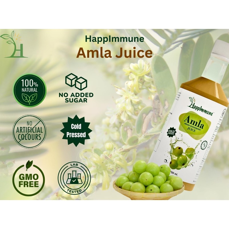 Amla Juice, Cold-Pressed, No Added Sugar, No Added Flavour, Naturally
