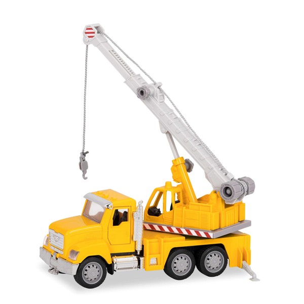 DRIVEN by Battat – Micro Crane Truck – Toy Crane Truck with Lights, Sounds and Movable Parts for Kids Age 3+