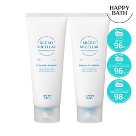 Happy Bath 해피바스 마이크로 클렌징폼 150g 2입(옵션) 모음 [02 딥 클렌징 폼 150g 2개] Happy Bath Micro Cleansing Foam 150g 2-Pack (Option) Collection [02 Deep Cleansing Foam 150g 2 Units]