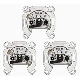 Kathrein ESD 44 Aerial Socket, Passage Type for BK and SAT (Pack of 3)