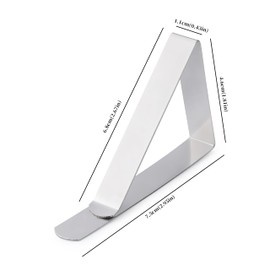 12 PCS Tablecloth Clips, HIA Stainless Steel Table Cloth Holder Clips, Heavy Duty Picnic Table Clips, Easy to Install and Remove, Great for Family, Parties, Picnics, Restaurants, Weddings