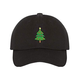 Prfcto Lifestyle Christmas Tree Baseball Cap- Christmas Party Hats Unisex (Black)