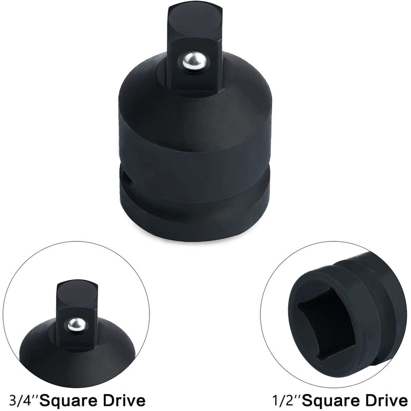 Drado 1/2" Drive (F) x 3/4" (M) Impact Socket Adapter,