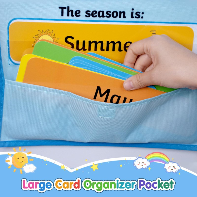 Our Calendar Classroom Calendar with Weather Pocket Chart, Kids Calendar