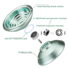 WATIEOBOO Yoyo Professional Unresponsive Yoyo,Trick Yoyo for Adults, Metal Yoyo for Kids Beginner Replacement Responsive Ball Bearing +Storage Bag + Glove and 10 Yoyo Strings (Light Blue)