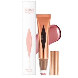 Liquid Blush,Cream Blush Stick,Blushers For Cheeks Make Up,Beauty Blush,Liquid Highlighter,Liquid Contour,Pink Blush,Liquid Blush Wand,Cream Blusher For Mature Skin,Silky & Long-Wearing (#02)