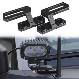 Seven Sparta Dual A-Pillar Light Mount Off-Road Ditch Lights Mounting Brackets Compatible with Ford Bronco Accessories 2/4 Door 2021 2022 2023 2024 2025 2026 (1 Pair)