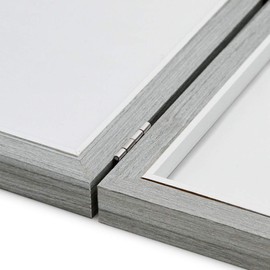 Afuly Photo Frame, 2 Sides, Photo Frame, 2 Gallons, Stylish, Simple, White, Wooden, Folding, Buddhist Altar, Portrait, Anniversary, Birthday, Gift