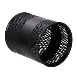 Operitacx Metal Black Anti-rust Round Pen Holder for Office Storage Box for Stationery