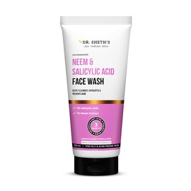 Dr. Sheth's Limpiador Facial De Neem Y Ácido Salicílico Del Dr. Sheth | Limpia Profundamente Y Destapa Los Poros | Controla El Acné, Los Puntos Negros Y La Grasa | Limpiador Unisex Bha | 100 Ml