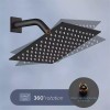 Unbranded Shower Faucet Set Black Rain Shower Head Combo with