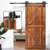 AONAYIOA 9FT Bypass Sliding Barn Door Hardware Kit, Combination Track