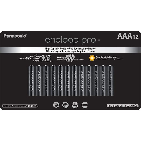 Panasonic BK-4HCCA12FA eneloop pro AAA High Capacity Ni-MH Pre-Charged Rechargeable