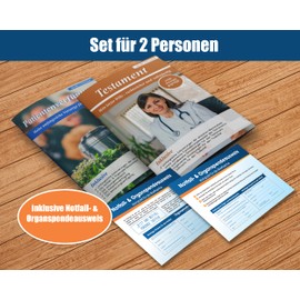 SellerRocket 2 x Vorsorgeunterlagen - Patientenverfügung, Vorsorgevollmacht, Betreuungsverfügung, Testament | Mapppe für Gesundheitsdokumente | Auflage 2025