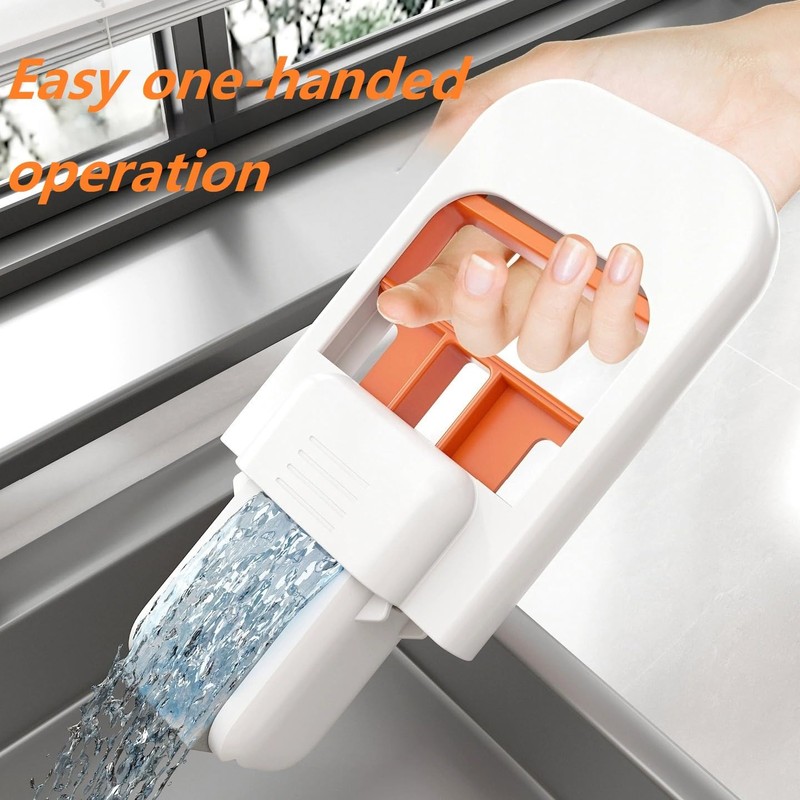 Mini Foldable Desktop Mop, Portable Self-Squeeze Short Mop Small Spaces