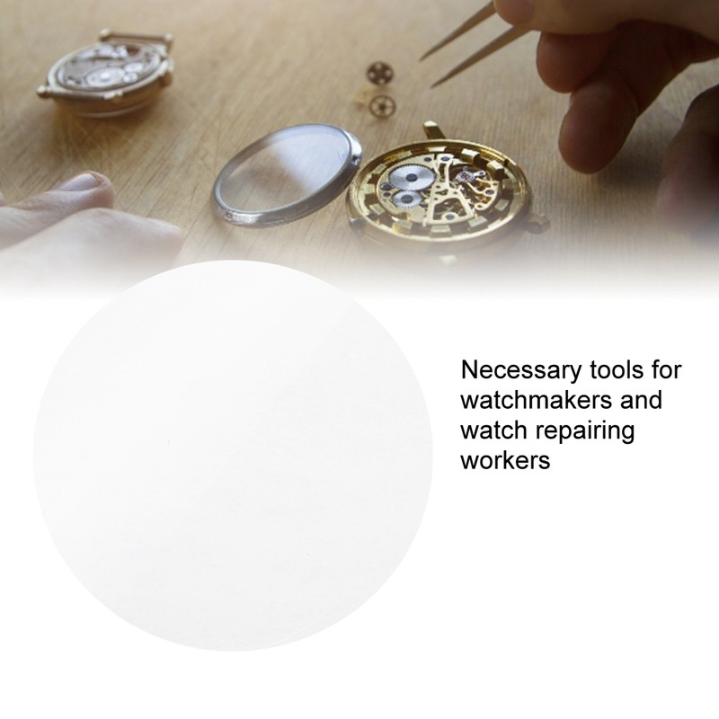 1 Pair 1.0mm Thickness Transparent Round Watch Crystal Glass for