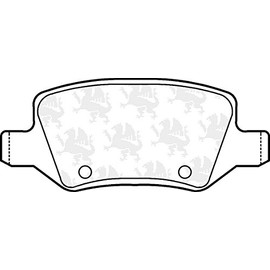 Quinton Hazell Brake Pad Set - 4 OEM Quality Direct Fit Replacement Brake Pads for Single Axle - Rear - BP1249