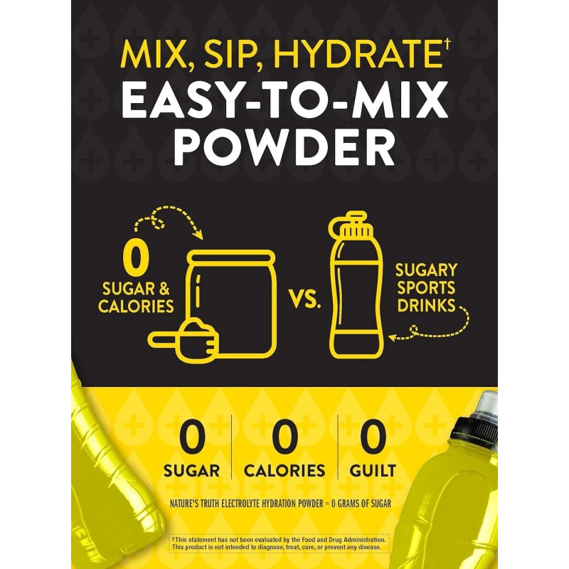 Nature's Truth Electrolyte Hydration + B Vitamin Lemon, 4.3 oz