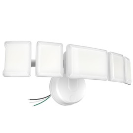 Olafus 130W Flood Light Outdoor, Switch Controlled 13000LM LED Security Light, IP65 Waterproof Outside Floodlight with 5 Adjustable Heads, 6500K Exterior Flood Light Fixture Wired, No Motion Sensor