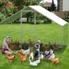 Large Metal Chicken Coop, Walk-in Poultry Cage, Chicken Run Pen